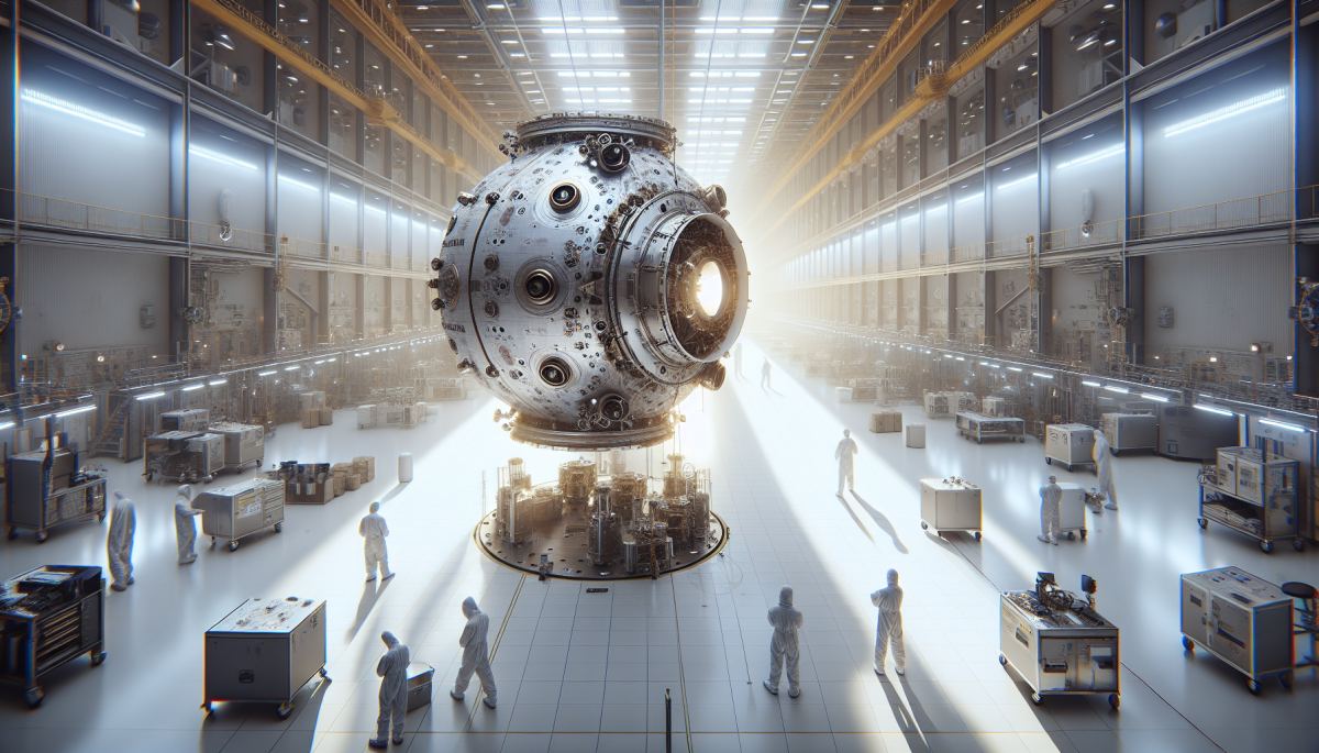 Orion spacecraft service module with European Service Module propulsion system, showing helium pressurization hardware