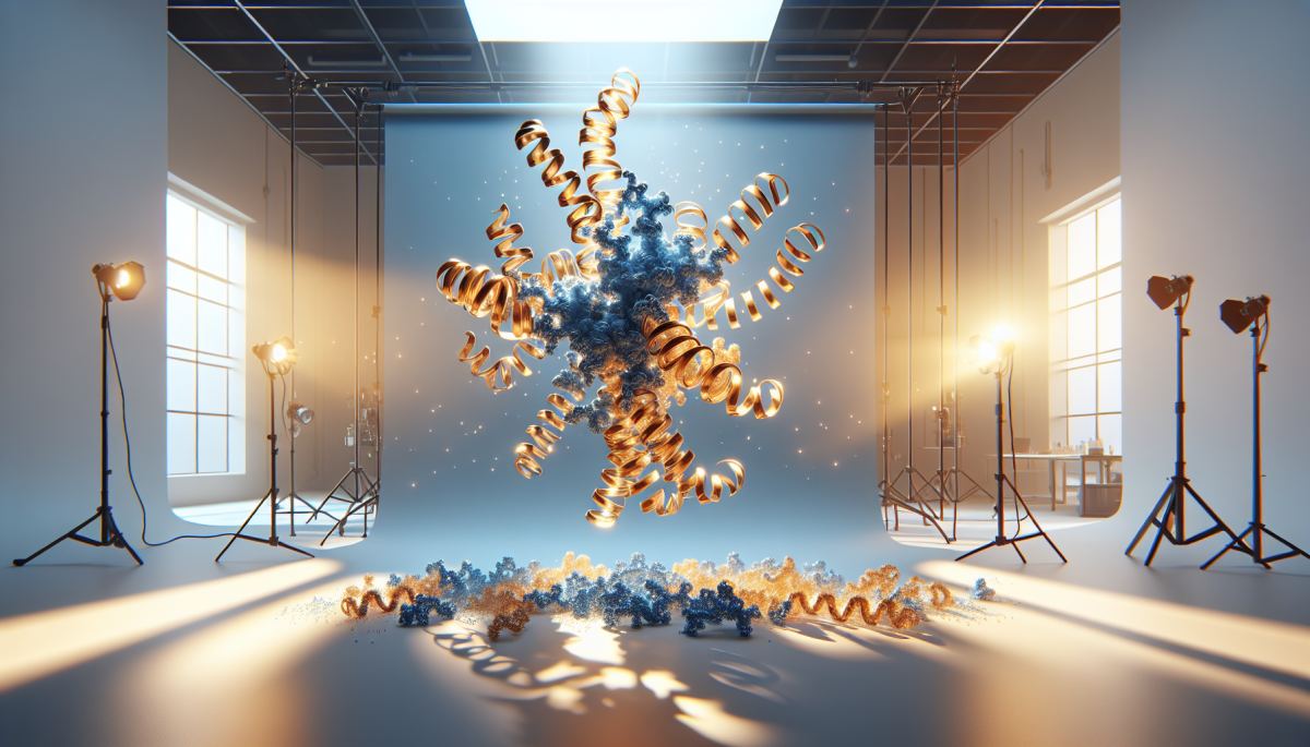 AlphaFold protein structure visualization representing DeepMind's AI-driven scientific discovery capabilities